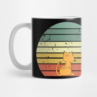 cat watching sunset Mug